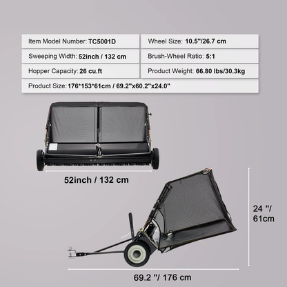 Elite Professional Grade Lawn Sweeper